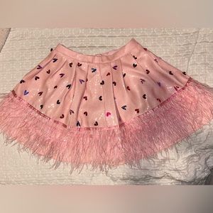 Queen of sparkles heart feather skort